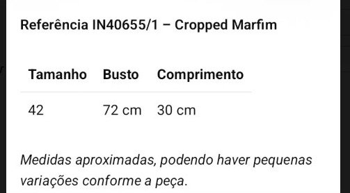 CROPPED ALFAIATARIA MARFIM - Imagem 3