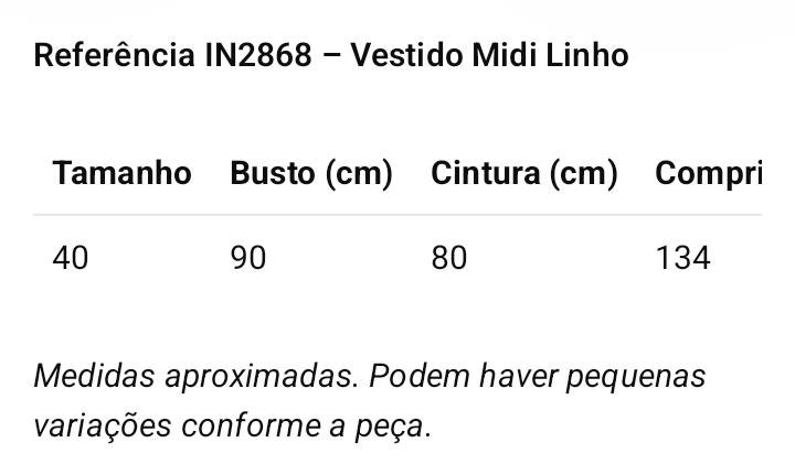 VESTIDO MIDI LINHO - Imagem 3