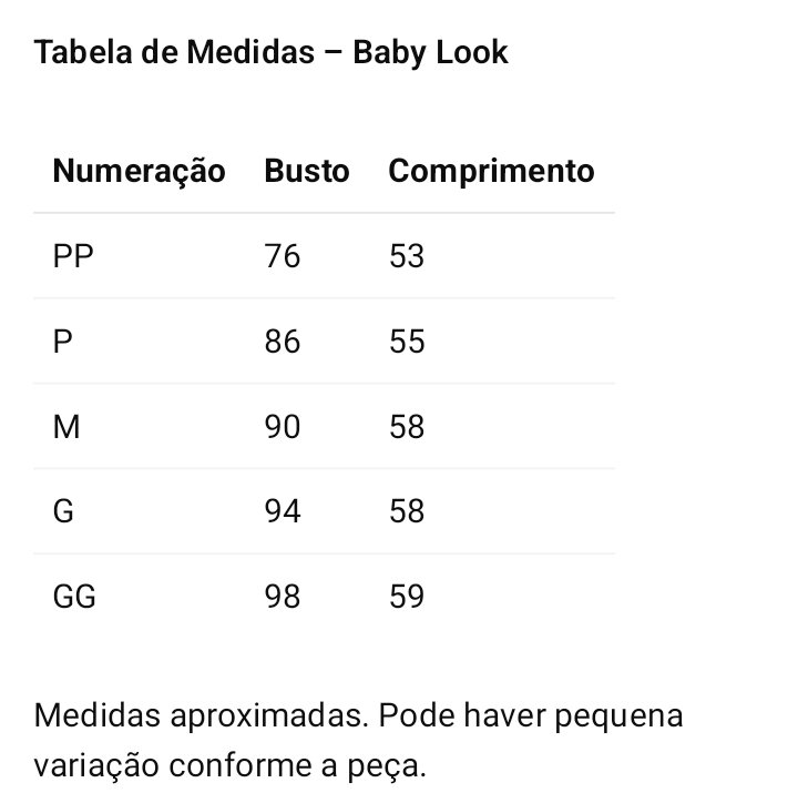 BABY LOOK - Imagem 8