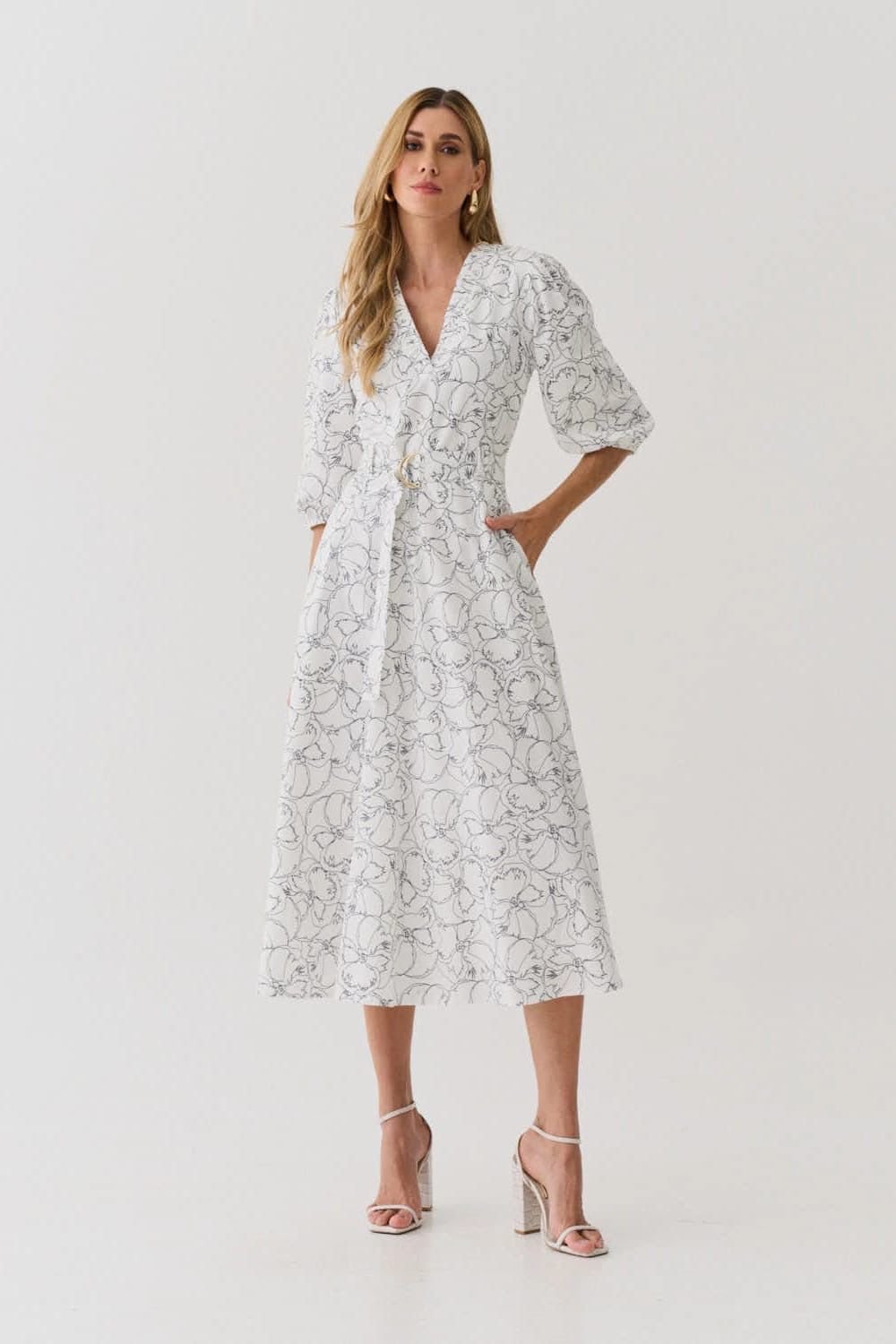 VESTIDO MIDI LINHO