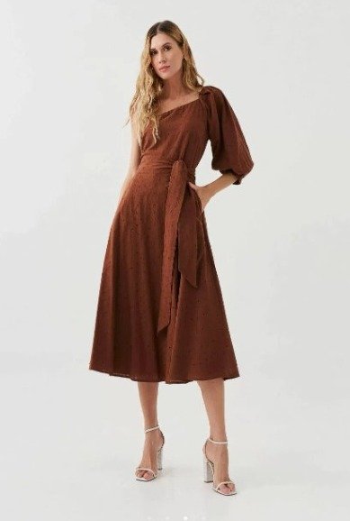 VESTIDO MÍDI LAISE OMBRO SÓ - Imagem 4